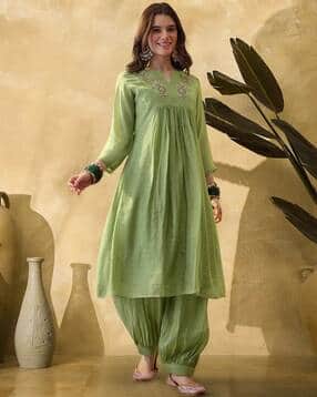 kvs fab Embroidery Flared Kurta Set-picture-10
