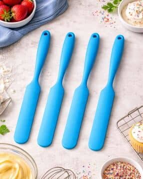 baskety Set of 4 Silicone Spatulas with Handle-picture-21