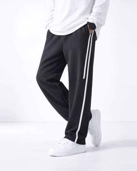 Buda Jeans Co Men Striped High-Rise Relaxed Fit Track Pants