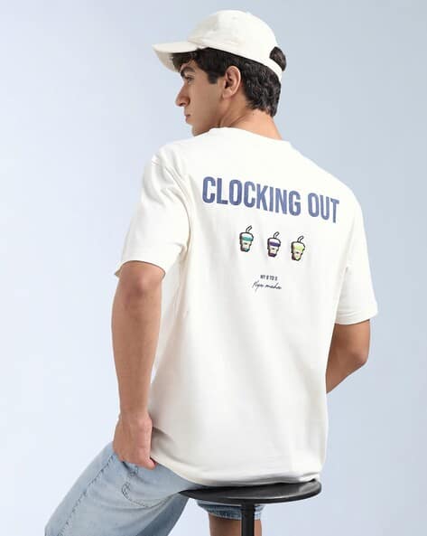FLYING MACHINE Typographic Printed Relaxed Fit T-shirt