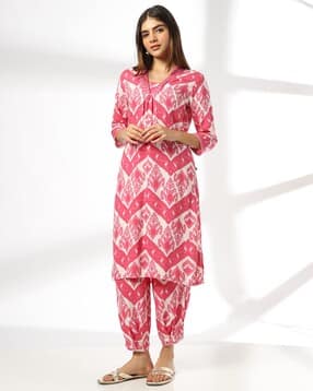 avaasa mix n' match Women V-Neck Straight Kurta Set-picture-35