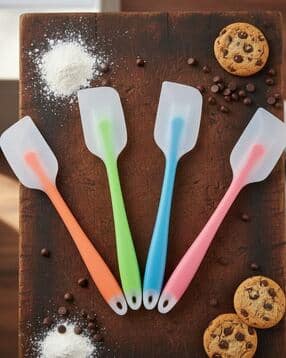 baskety Set of 4 Heat-Resistant Non-Stick Silicone Spatulas-picture-27