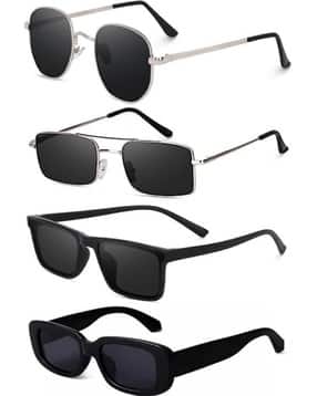 rich club Men Set of 4 UV-Protected Full-Rim Rectangular Sunglasses-picture-24
