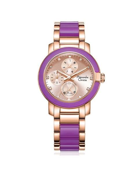 Alexandre Christie Women's Multi Function Stainless Steel Watch - 2993BFBRGLNPU