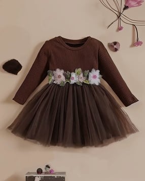 Girls Ribbed Fit and Flare Dress-image-35