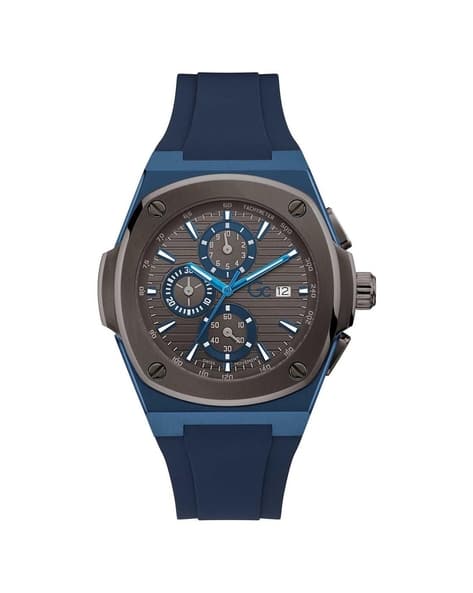 GC Men Coussin Shape Grey Round Dial Analogue Watch - Y99004G5MF