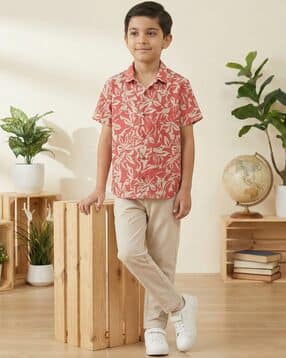 Boys Graphic Print T-Shirt and Pants Set-image-17