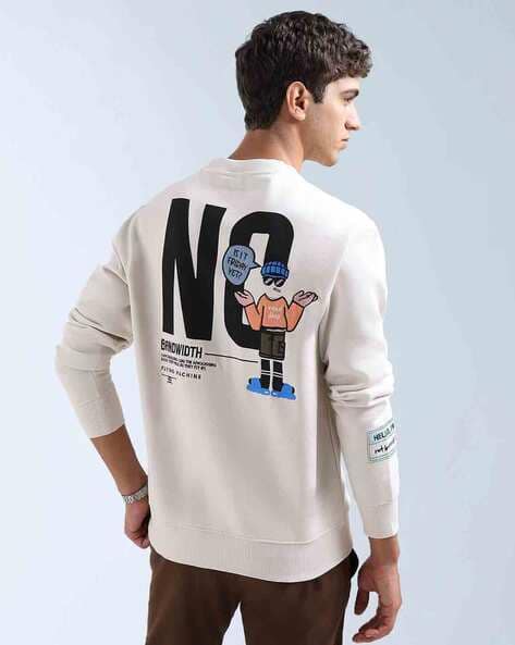 FLYING MACHINE Graphic Printed Relaxed Fit Sweatshirt