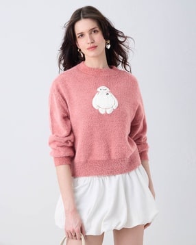 the souled store Disney™ - Women Embroidered Round-Neck Pullover-picture-40