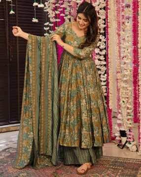 nyrika Women Printed 3-Piece Anarkali Kurta Set-picture-26