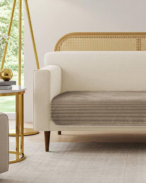 Urban Space Velvet Quilted 3 Seater Sofa Cover