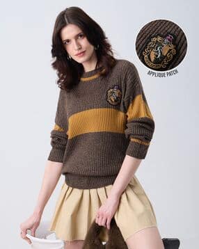 the souled store Harry Potter™ - Women Colourblock Round-Neck Pullover-picture-20