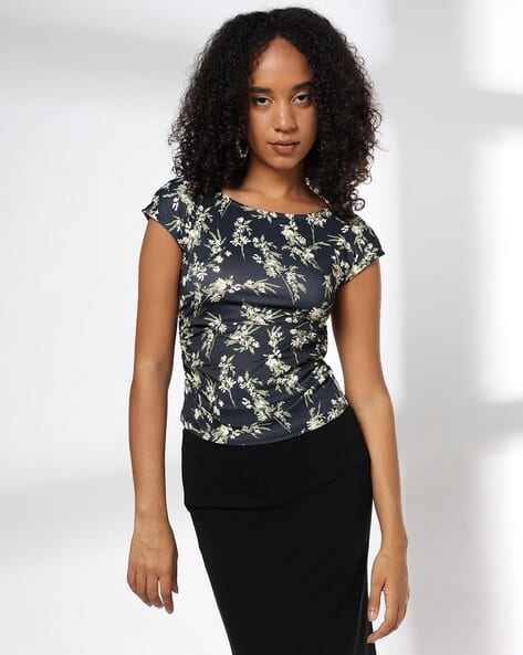 Women Floral Print Slim Fit Top