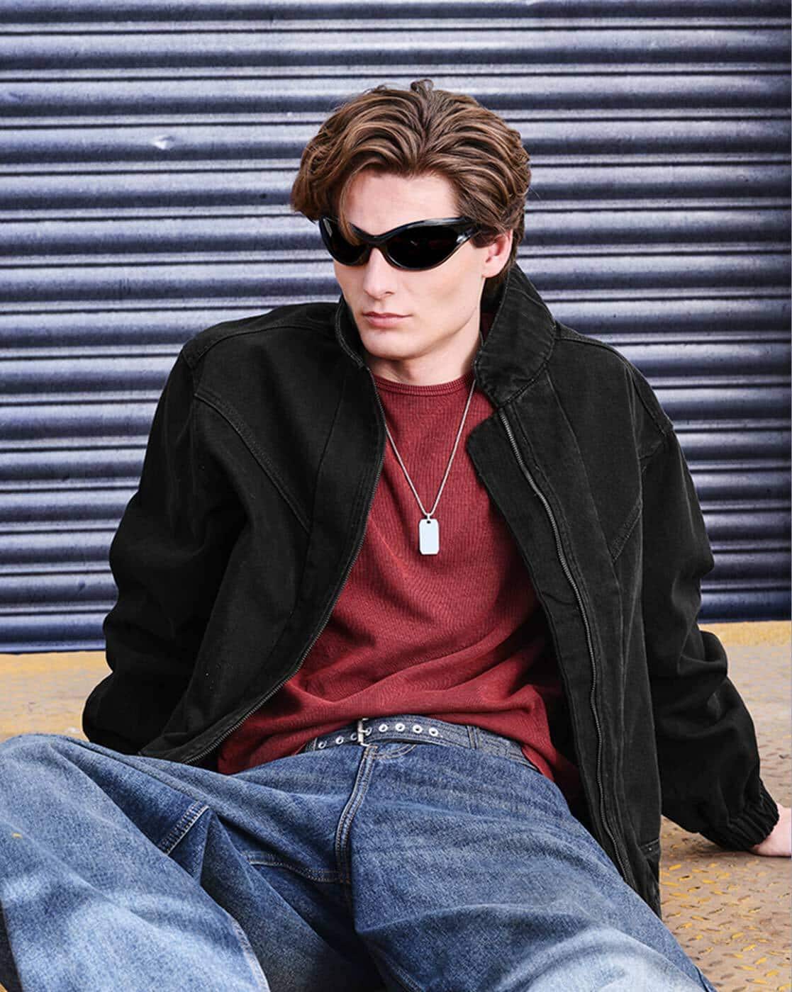 Buy SNITCH Men Oversized Fit Zip-Front Jacket Online | Ajio.com