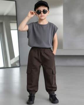 cutiekins Boys Flat Front Relaxed Fit Cargo Pants-picture-38