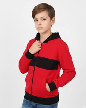 j & jp Boys Colourblocked Regular Fit Hoodie-picture-38