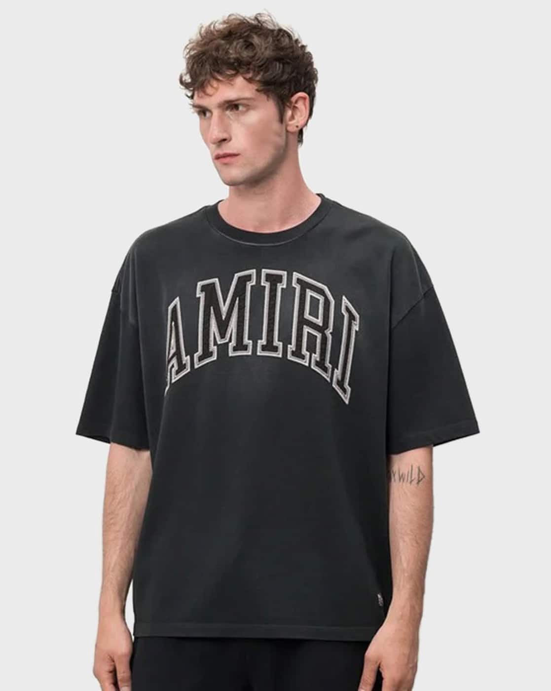 amiri 黒Tシャツ Buy AMIRI Vintage Oversized Cotton T-Shirt | Black Color Men