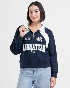 red tape Women Typographic Print Regular Fit Sweatshirt-picture-46