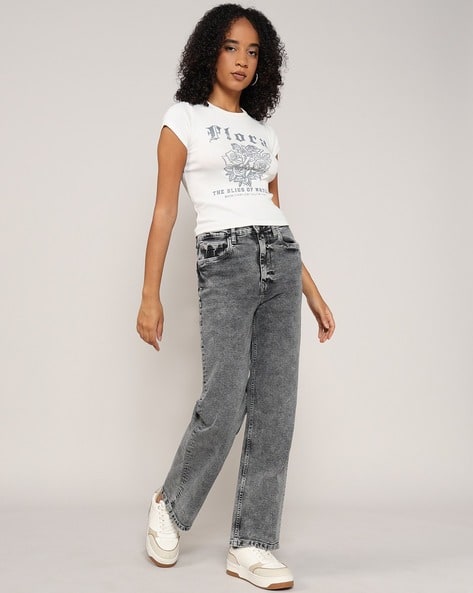Lee Cooper Women Stone Washed Straight Jeans