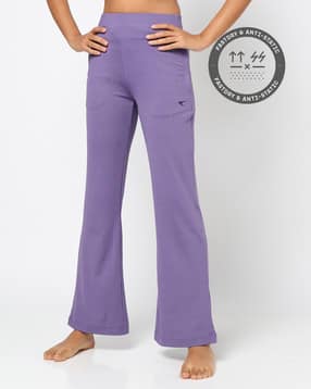 performax Women Ribbed Kick Flair Yoga Pants with Drawcord-picture-52