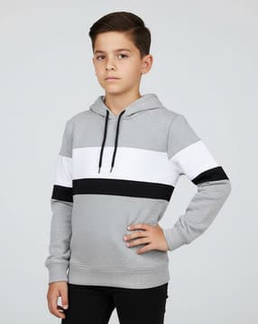 j & jp Boys Colourblocked Regular Fit Hoodie-picture-13