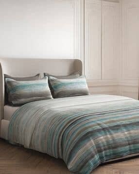 sansaar 150 TC Striped King Bedsheet with Pillow Covers-picture-16