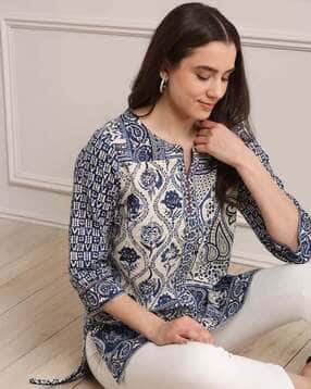 biba Women Floral Print Straight Kurta-picture-37