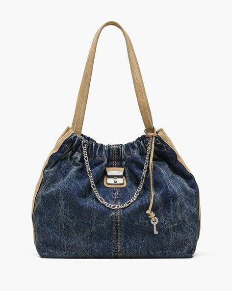 Buy MARC JACOBS The Denim Suede Cristina Tote Bag | Indigo Color