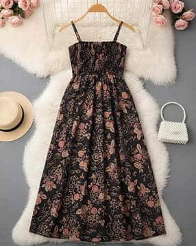 xqsee Women Floral Print Fit & Flare Dress-picture-13