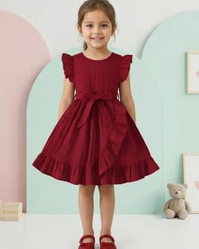 Girls Fit & Flare Dress-image-26