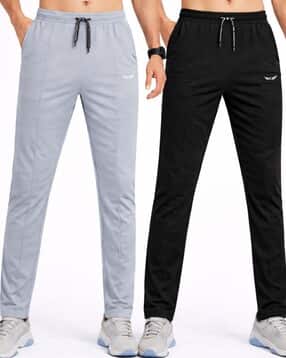 buda jeans co Men Pack of 2 Logo-Embossed Fitted Track Pants with Slip Pockets -picture-1