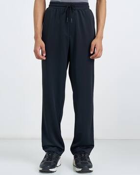 men mid-rise straight fit track pants