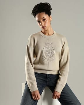 tommy hilfiger Regular Fit Cotton Crew Neck Sweater-picture-11