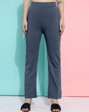 Women Mid-Rise Straight Fit Trousers