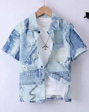 Boys Printed Regular Fit Shirt