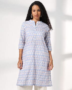 siyahi Women Leaf Print Straight Kurta-picture-13
