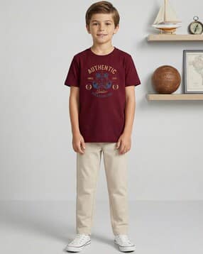 Boys Graphic Print T-Shirt & Pants Set-image-18