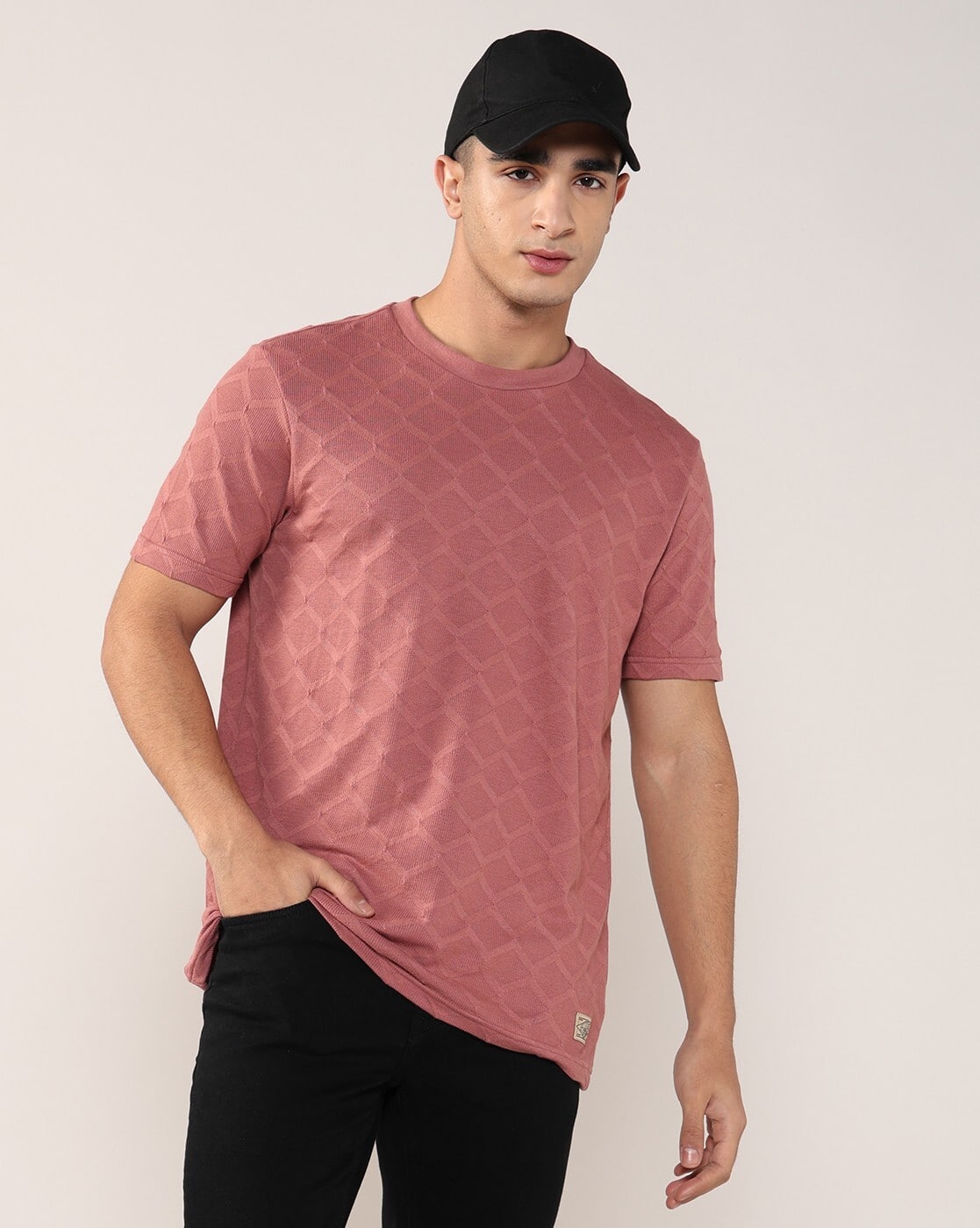Lee Cooper Men Relaxed Fit Crew-Neck T-Shirt For Men (Red, XL)