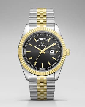 carlington Men Analouge Wrist Watch-Exclusive 8888 Two Tone Black-picture-49