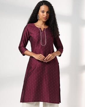 avaasa mix n' match Women Printed Round-Neck Straight Kurta-picture-49