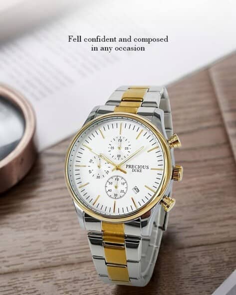 Precious Duke Men Round-Dial Chronograph Watch-8105