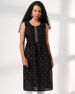 avaasa mix n' match Women Floral Print Straight Kurta-picture-37