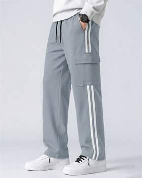combraided x ag Men Striped Straight Track Pants with Insert Pockets-picture-23