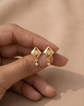 brado jewellery Women Gold-Plated Stone-Studded Drop Earrings-picture-36