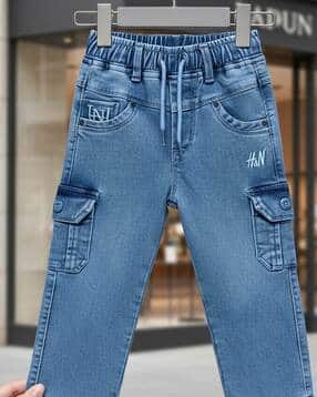 Boys Straight Jeans with Drawstring-image-1