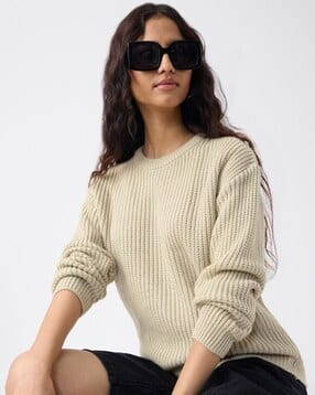 the souled store Women Ribbed Round-Neck Pullover-picture-10