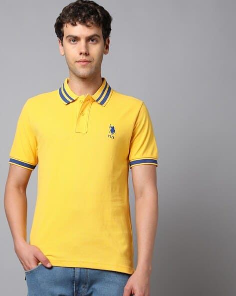 U.S. Polo Assn. Logo Embroidered Slim Fit Polo T-shirt