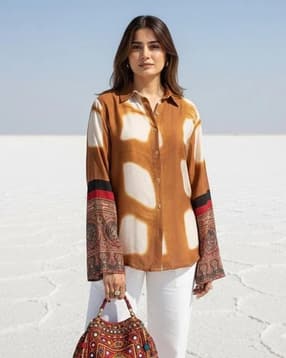 indie picks Women Tie & Dye Relaxed Fit Shirt-picture-14