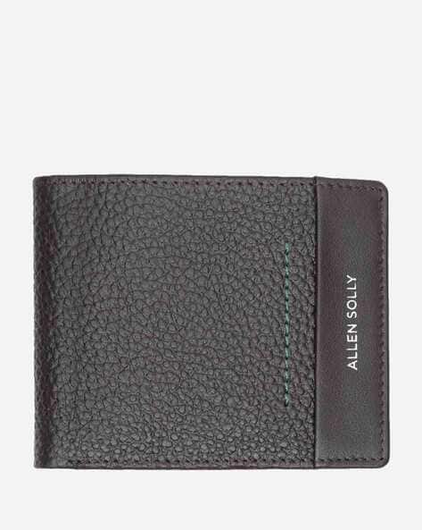 ALLEN SOLLY Men Patterned Leather Bi-Fold Wallet