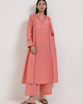Women Floral Print A-Line Kurta Set-image-28